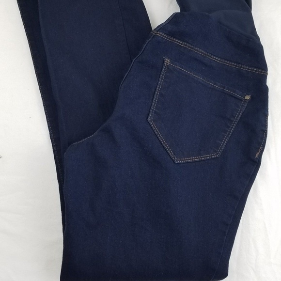 Maternity Indigo Blue Jeans Full Panel Straight P - Picture 1 of 5